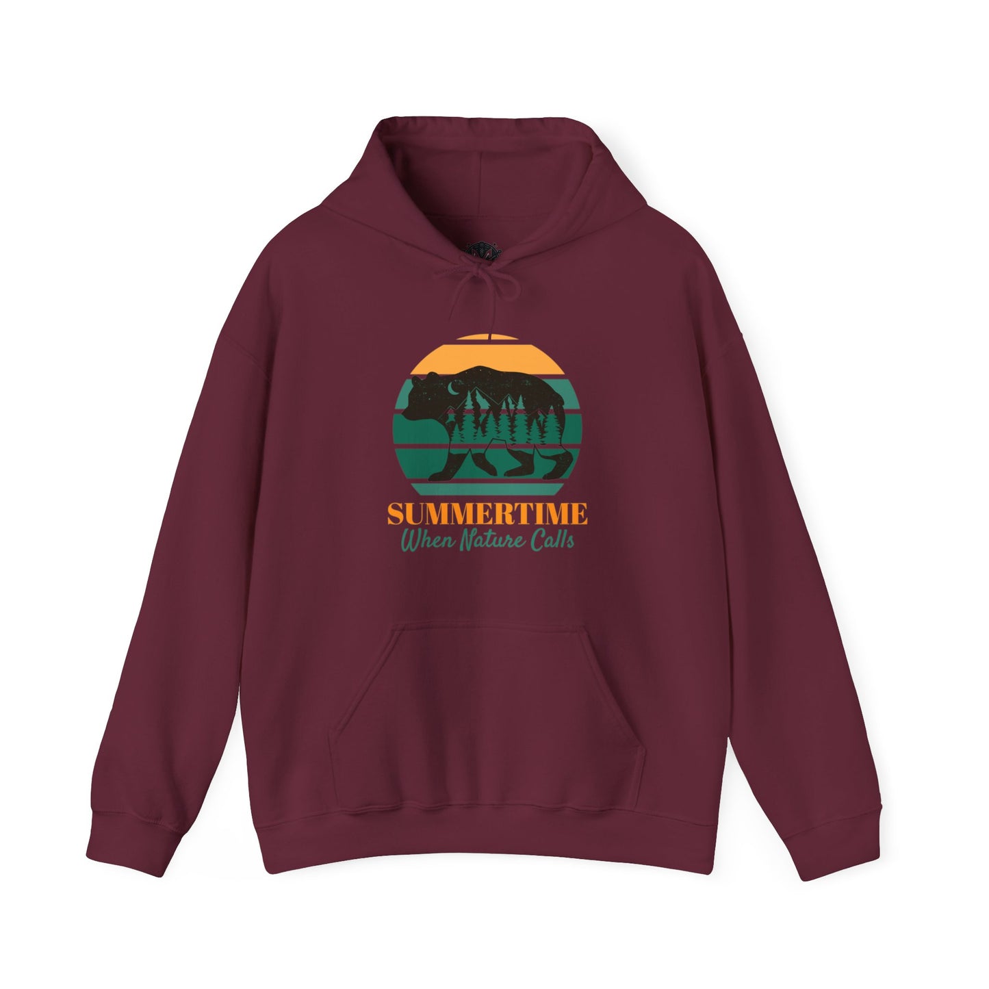 Summertime, When Nature Calls Unisex Camping Outdoor Adventure Graphic Hoodie