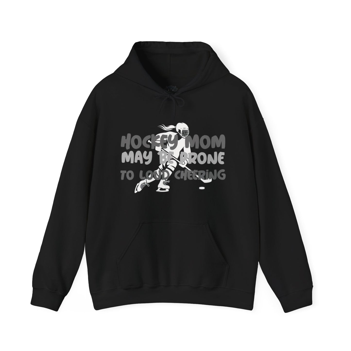 Prone To Loud Cheering Womens Hockey Mom Graphic Hoodie
