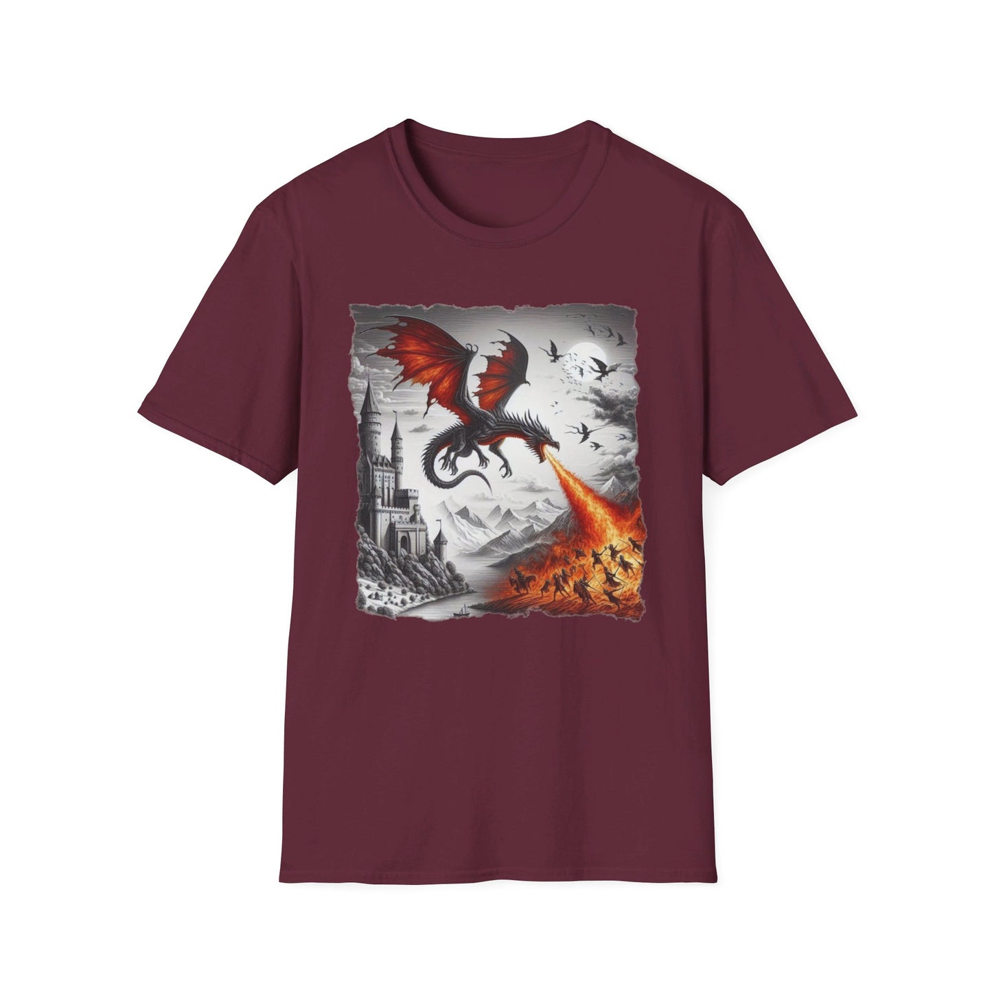Fiery Dragon Men's Graphic Tee