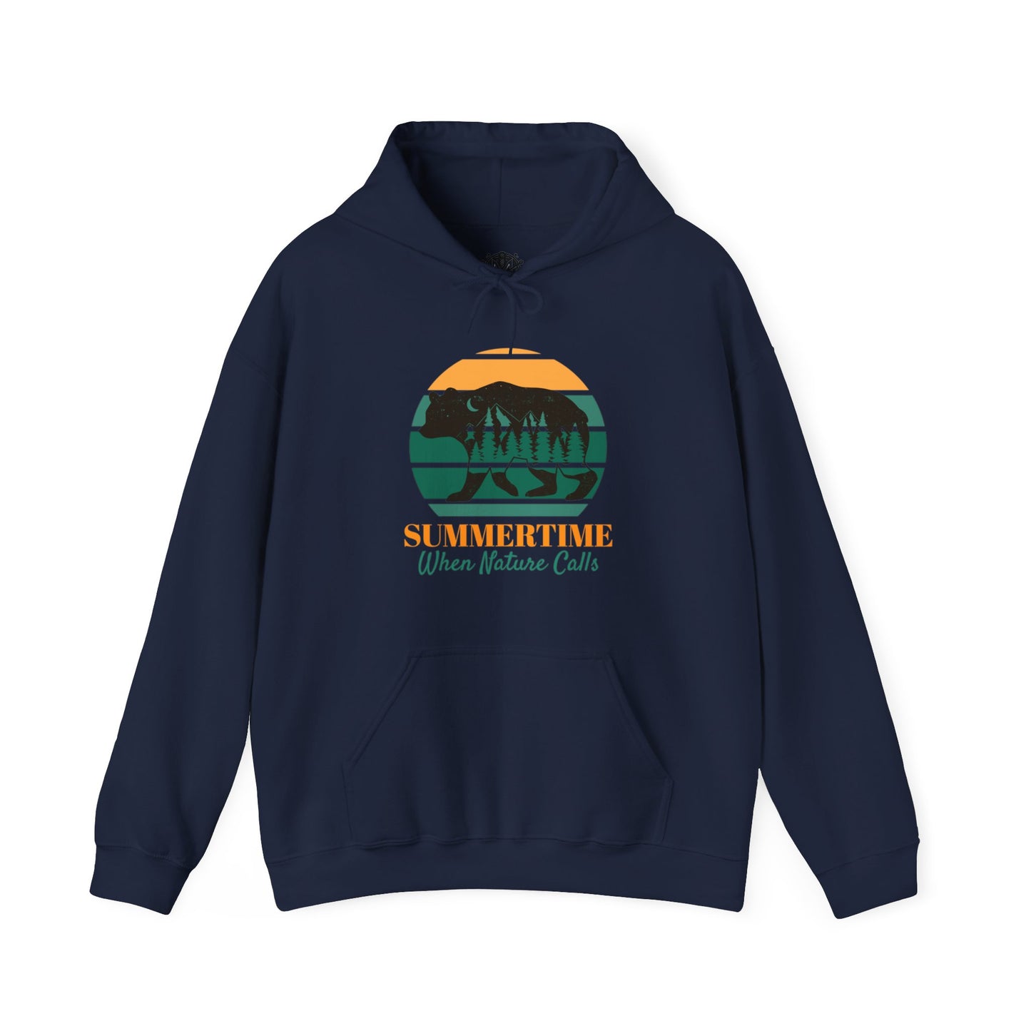 Summertime, When Nature Calls Unisex Camping Outdoor Adventure Graphic Hoodie