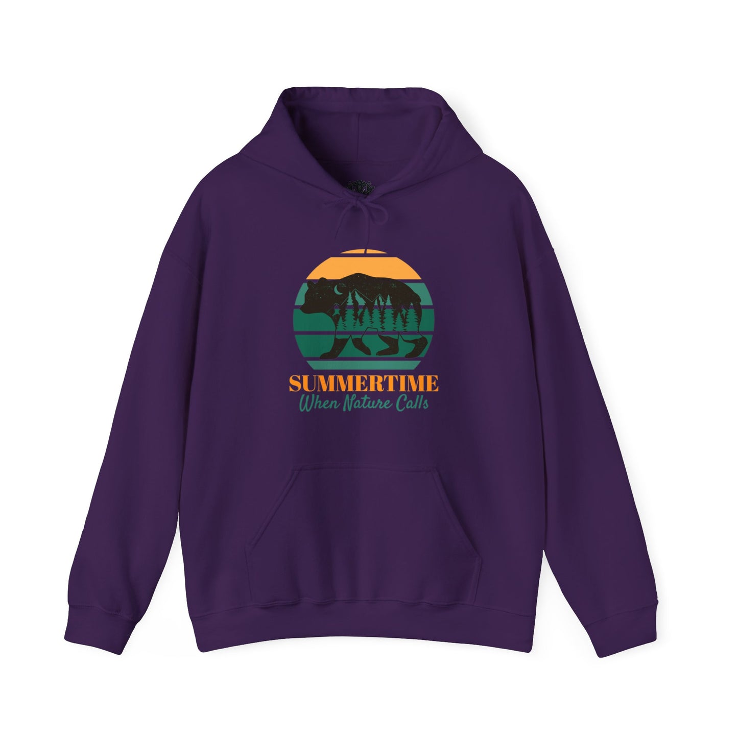 Summertime, When Nature Calls Unisex Camping Outdoor Adventure Graphic Hoodie