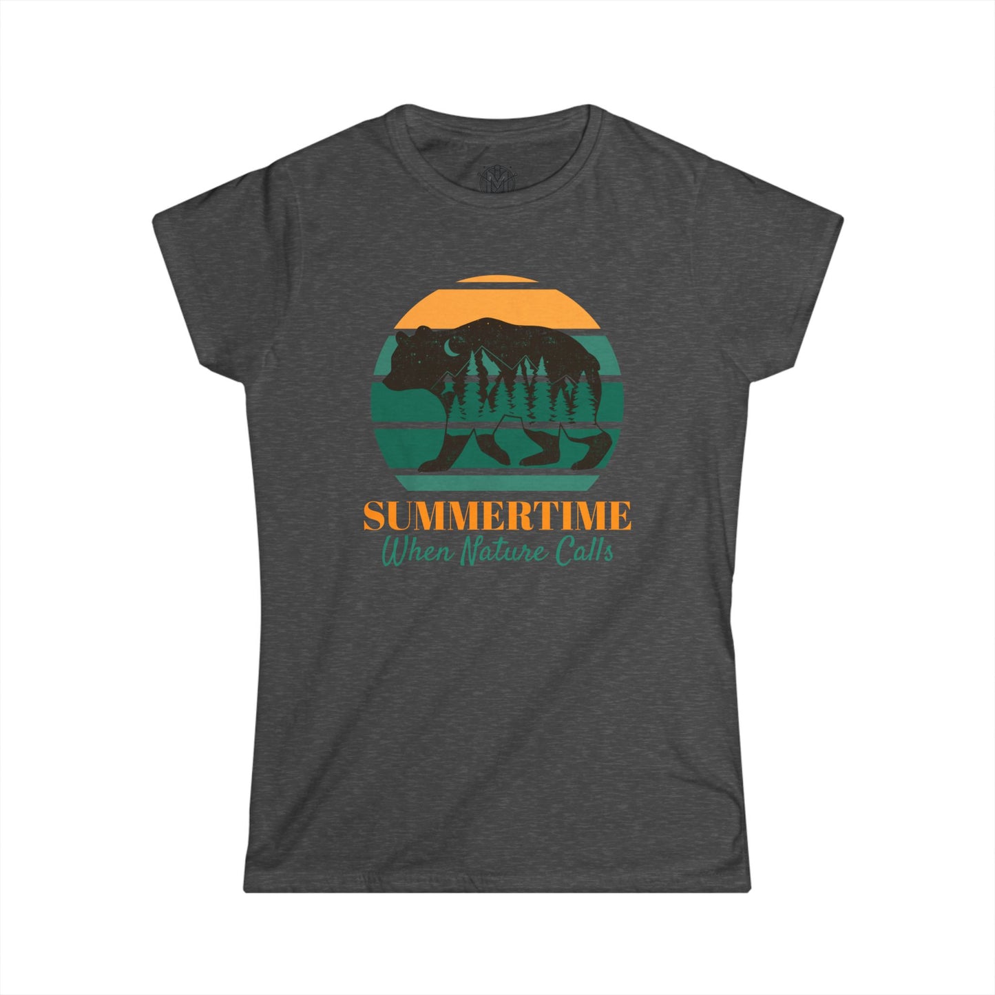 Summertime When Nature Calls Womens Camping Outdoor Adventure Graphic Tee