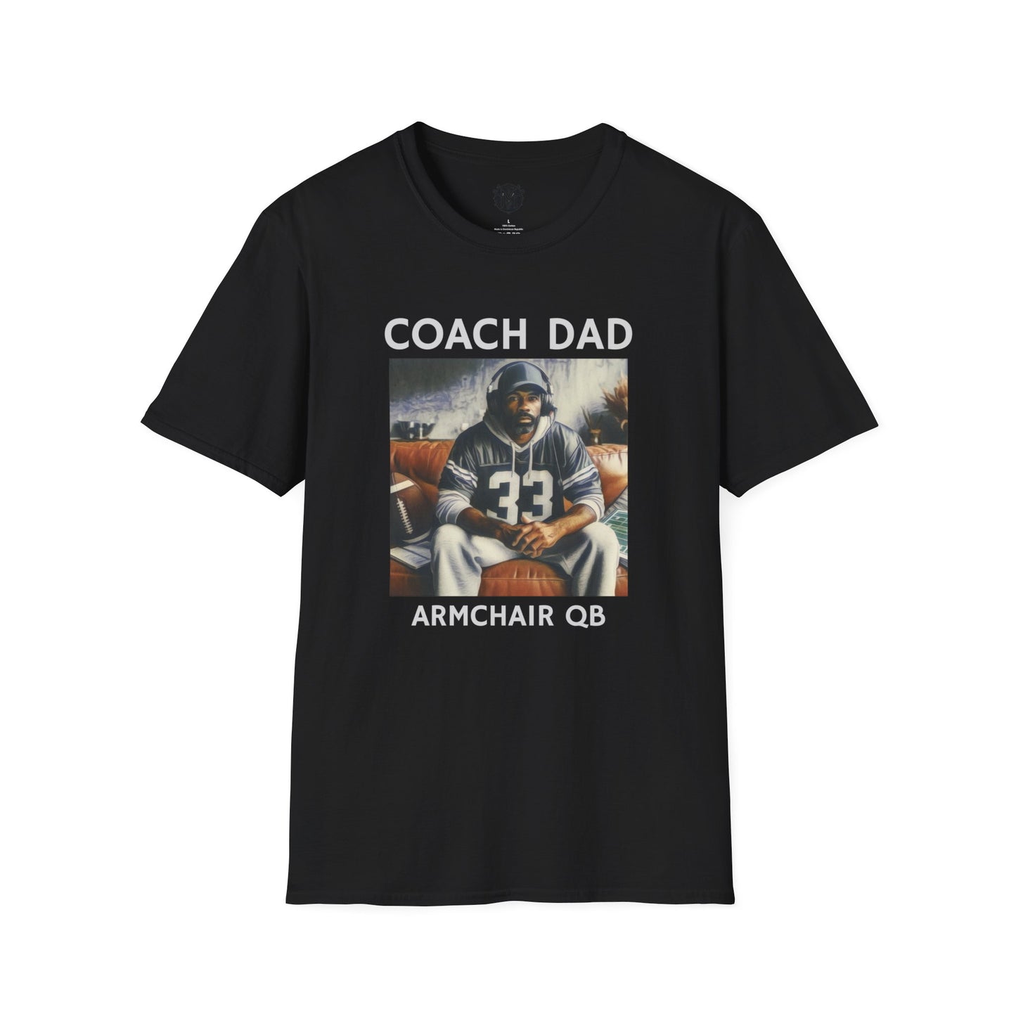Coach Dad Armchair QB Mens American Football Graphic Tee