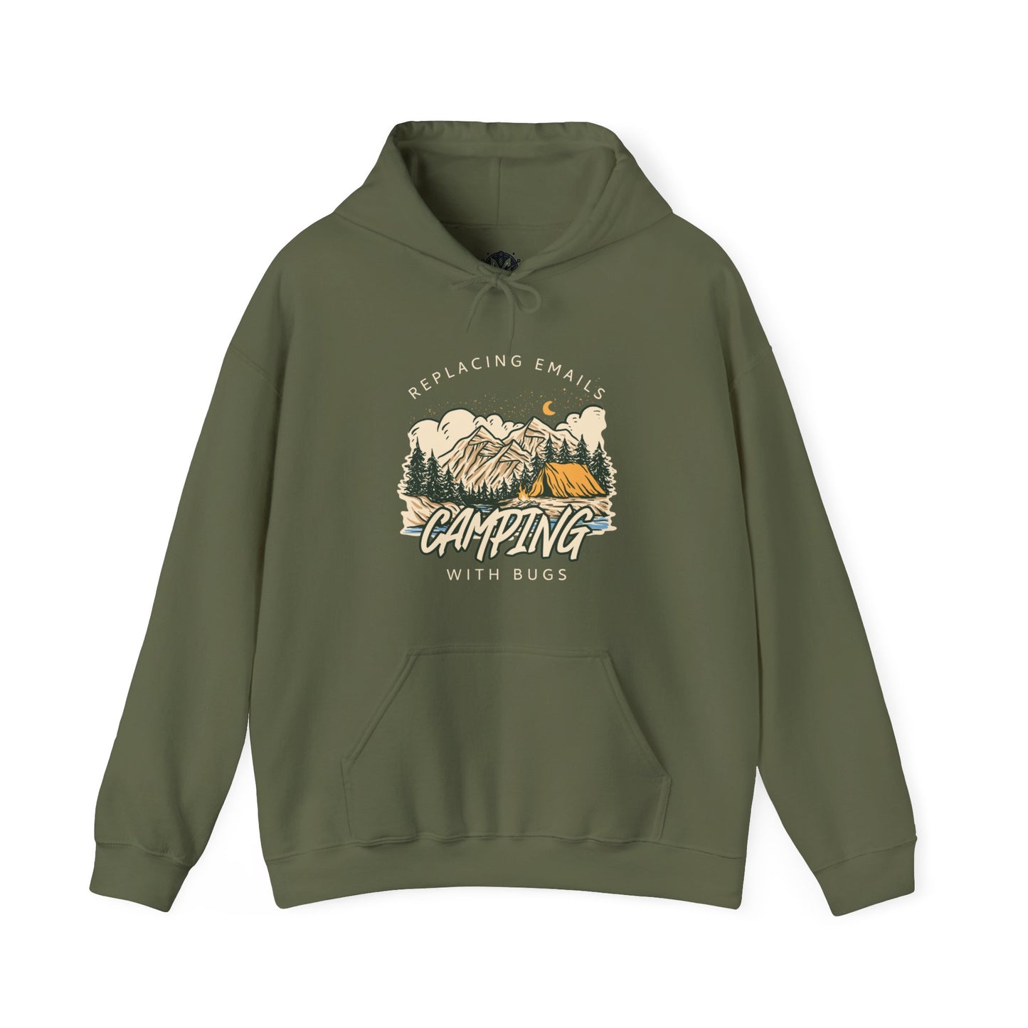 Replacing Emails With Bugs Unisex Camping Outdoor Adventure Graphic Hoodie