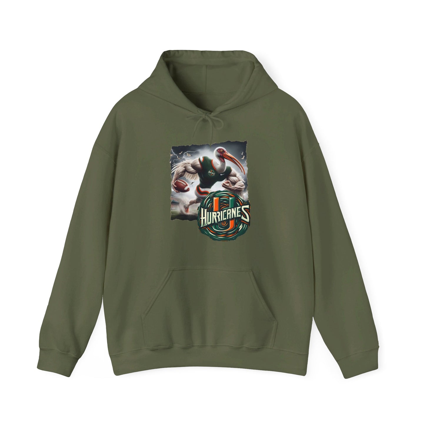 Miami Hurricanes Mens College Football Graphic Hoodie