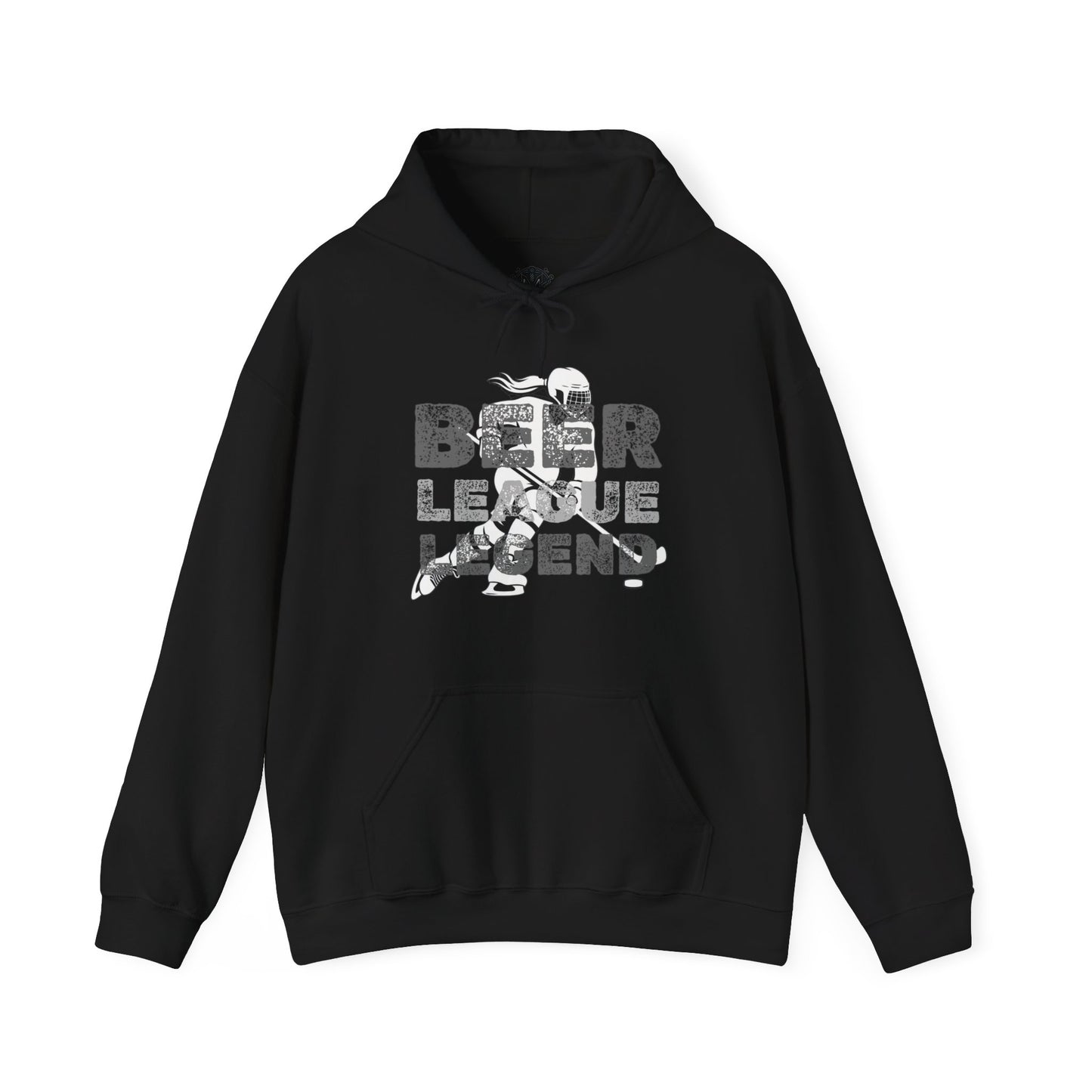 Beer League Legend Womens Hockey Graphic Hoodie