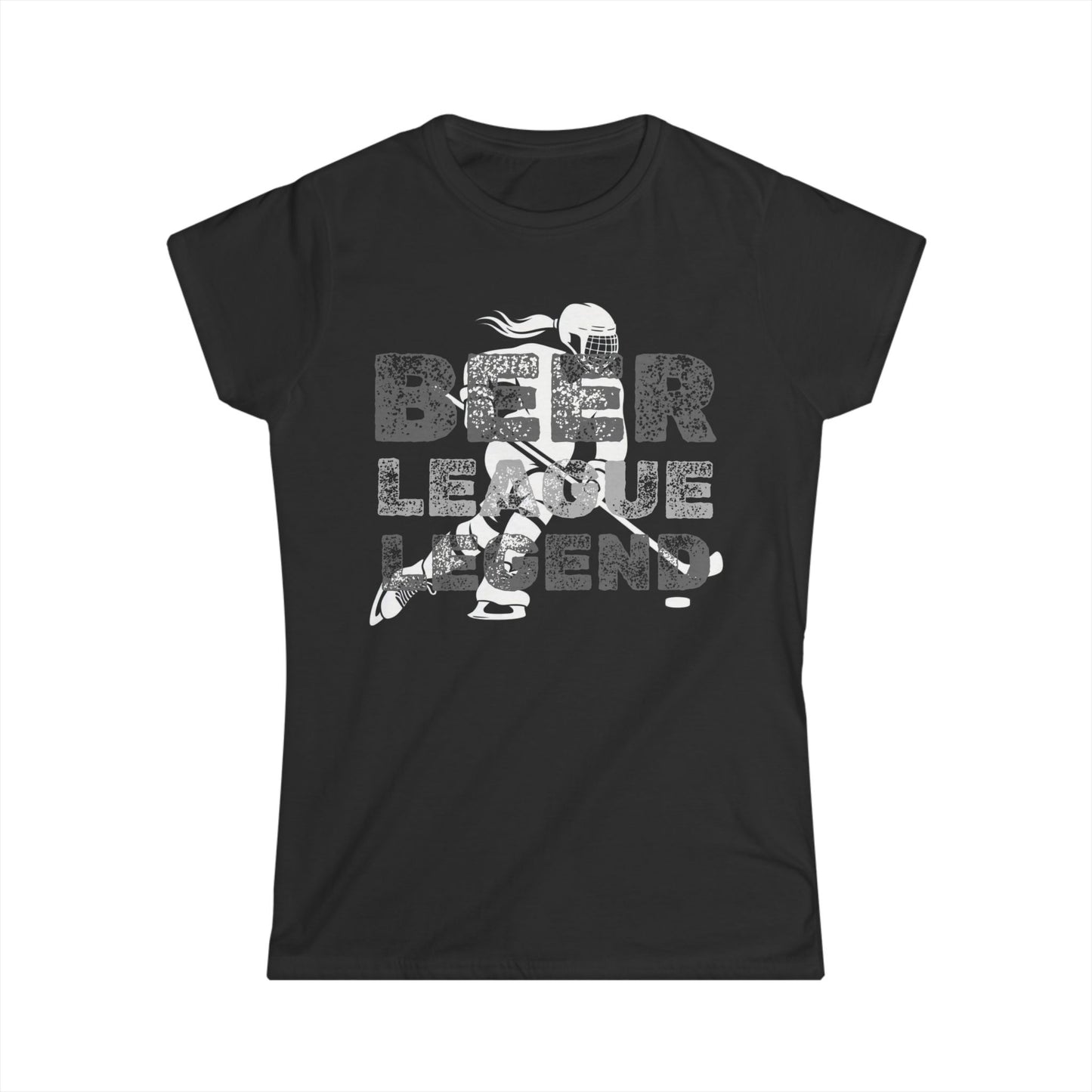 Beer League Legend Womens Hockey Graphic Tee