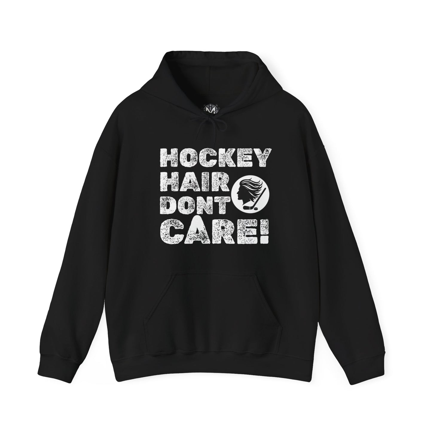 Hockey Hair Don't Care Unisex Hockey Graphic Hoodie