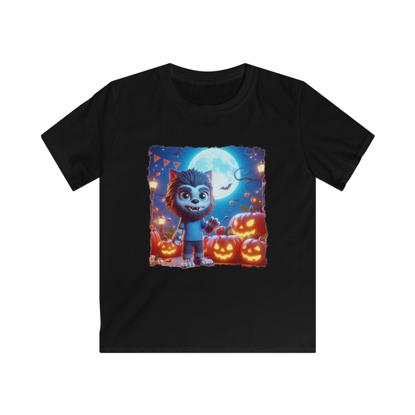 Playful Werewolf Halloween Kid’s Graphic Tee