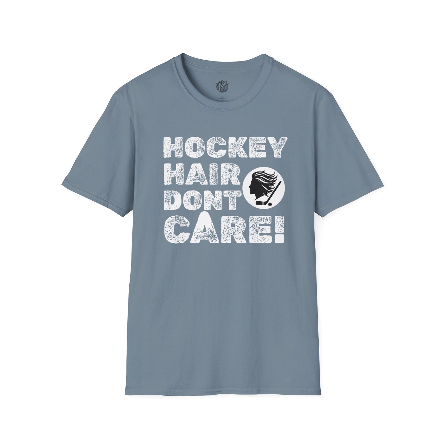 Hockey Hair Don’t Care Mens Hockey Graphic Tee