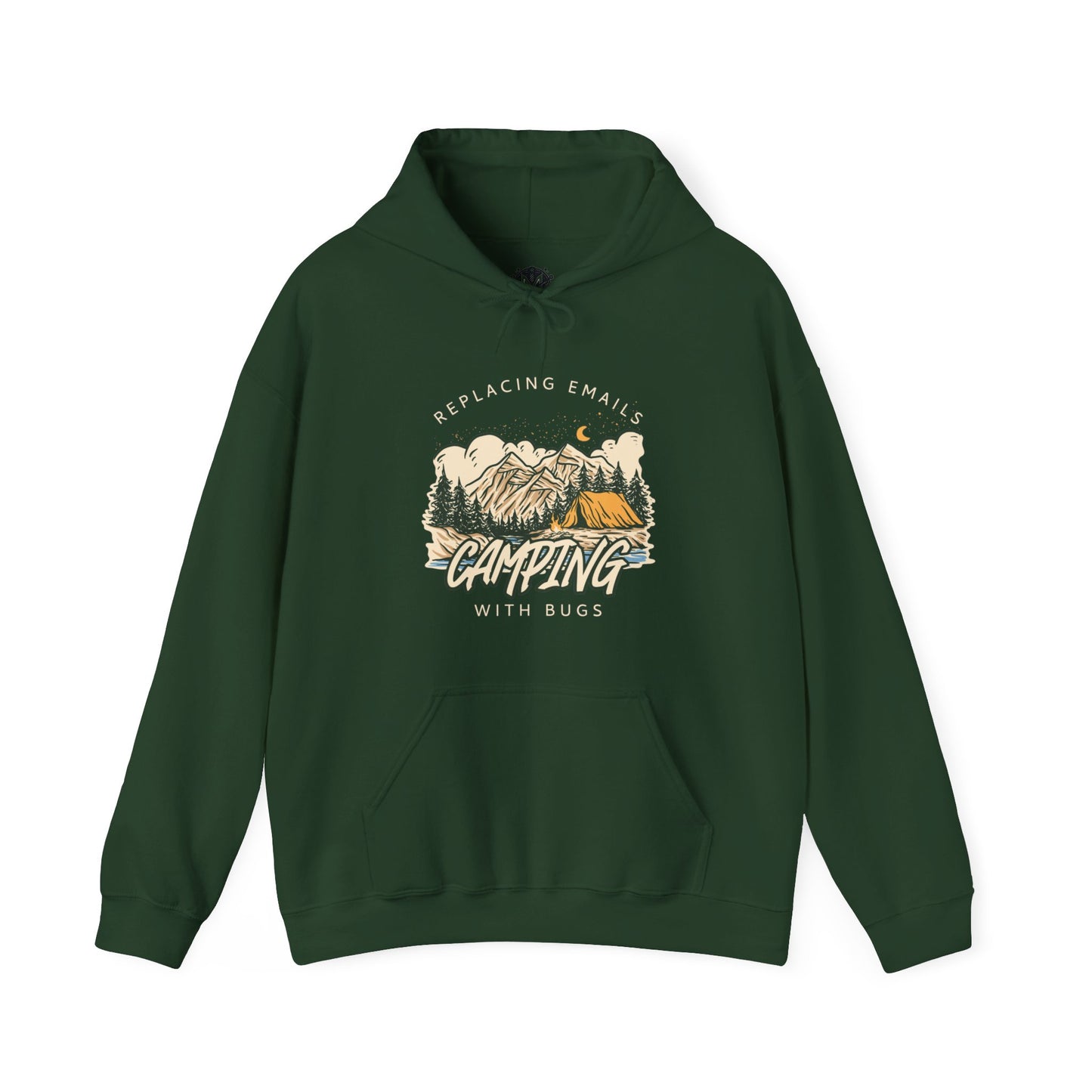 Replacing Emails With Bugs Unisex Camping Outdoor Adventure Graphic Hoodie