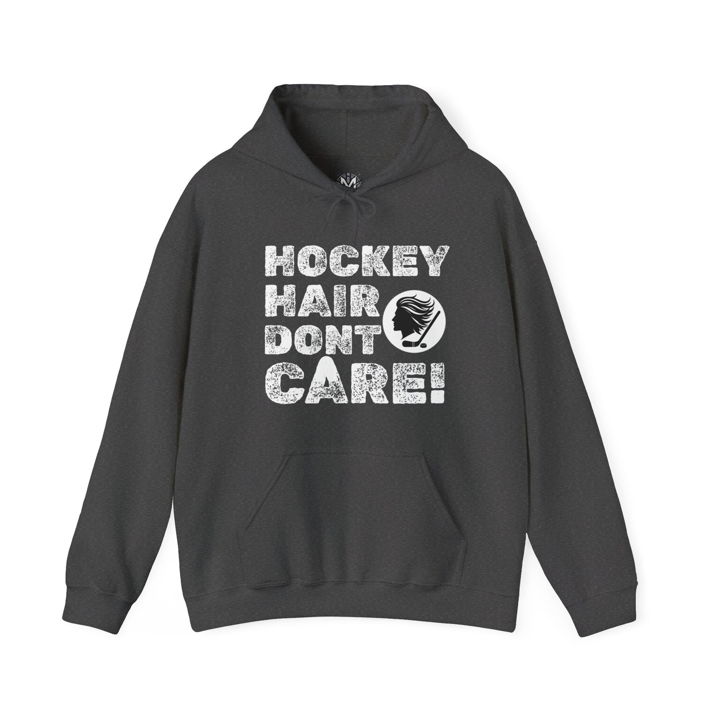 Hockey Hair Don't Care Unisex Hockey Graphic Hoodie