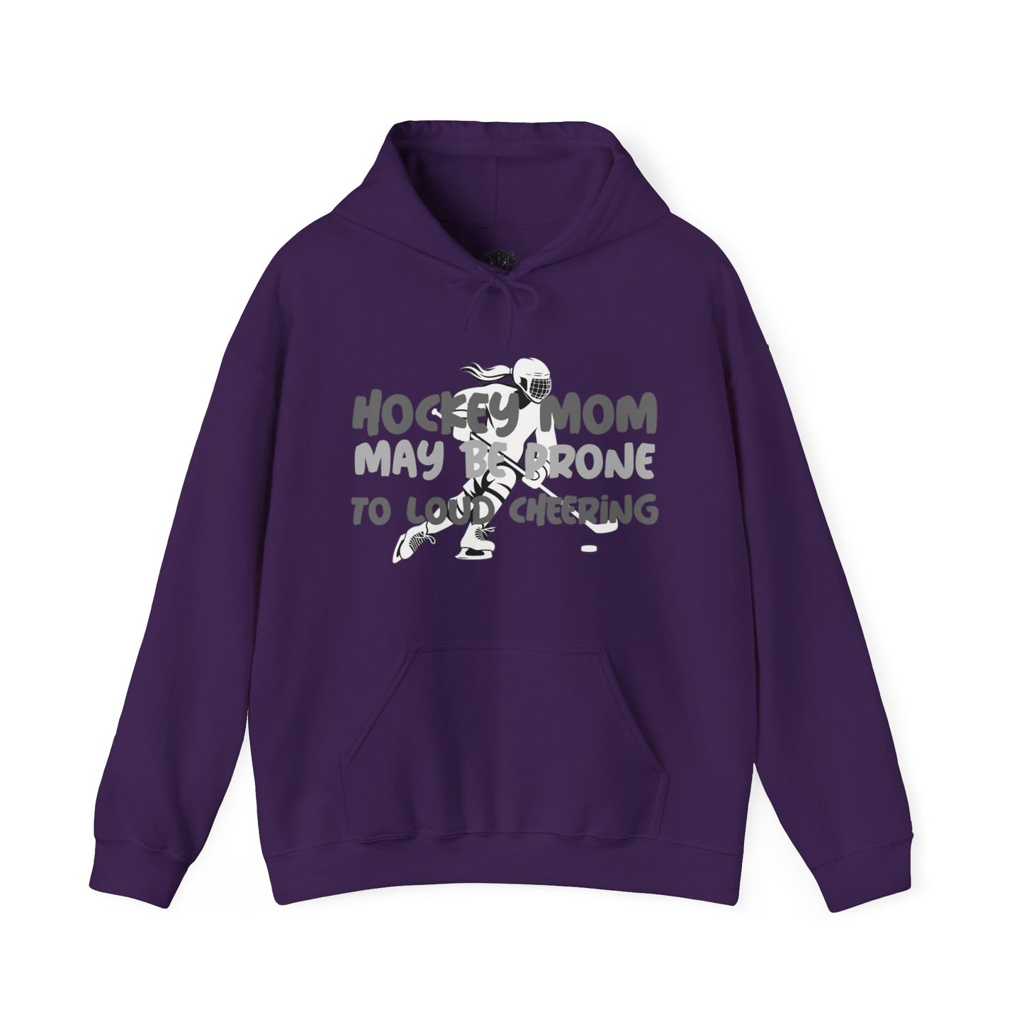 Prone To Loud Cheering Womens Hockey Mom Graphic Hoodie