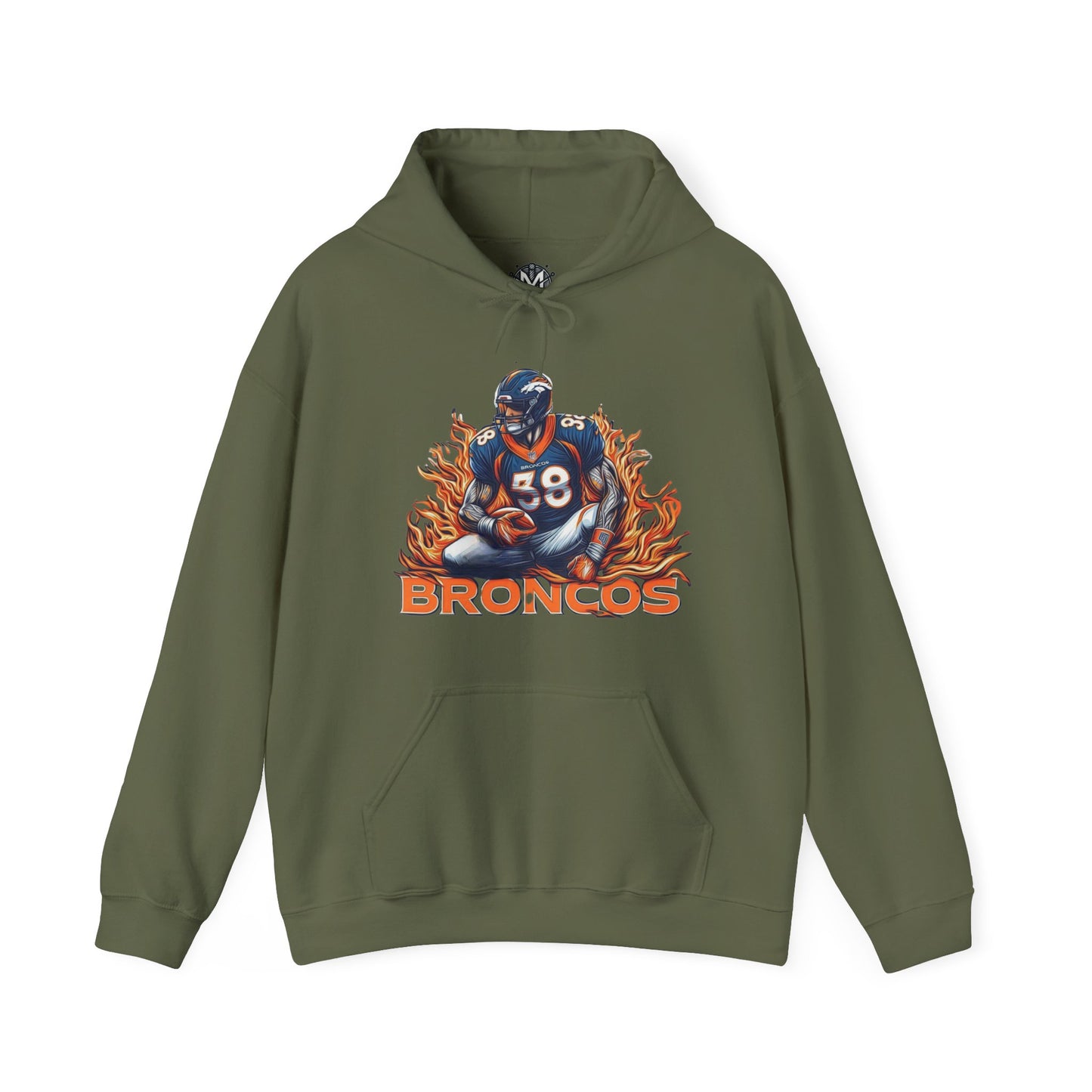 Denver Broncos Mens American Football Graphic Hoodie