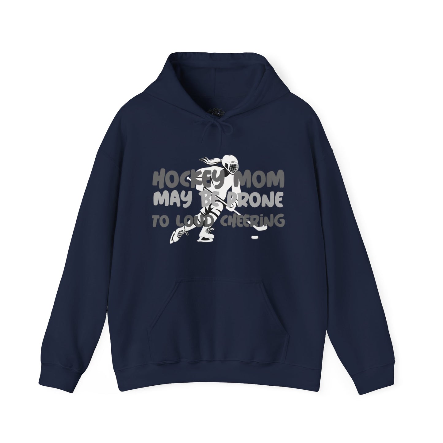 Prone To Loud Cheering Womens Hockey Mom Graphic Hoodie