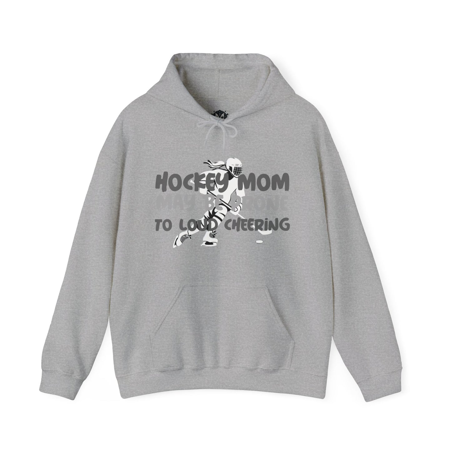 Prone To Loud Cheering Womens Hockey Mom Graphic Hoodie