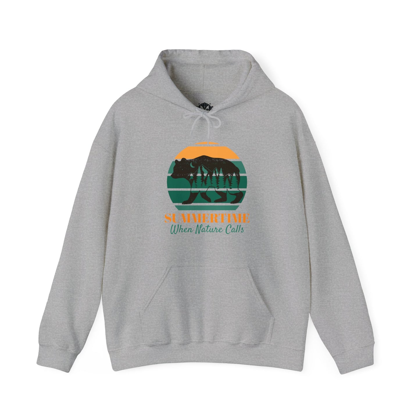 Summertime, When Nature Calls Unisex Camping Outdoor Adventure Graphic Hoodie