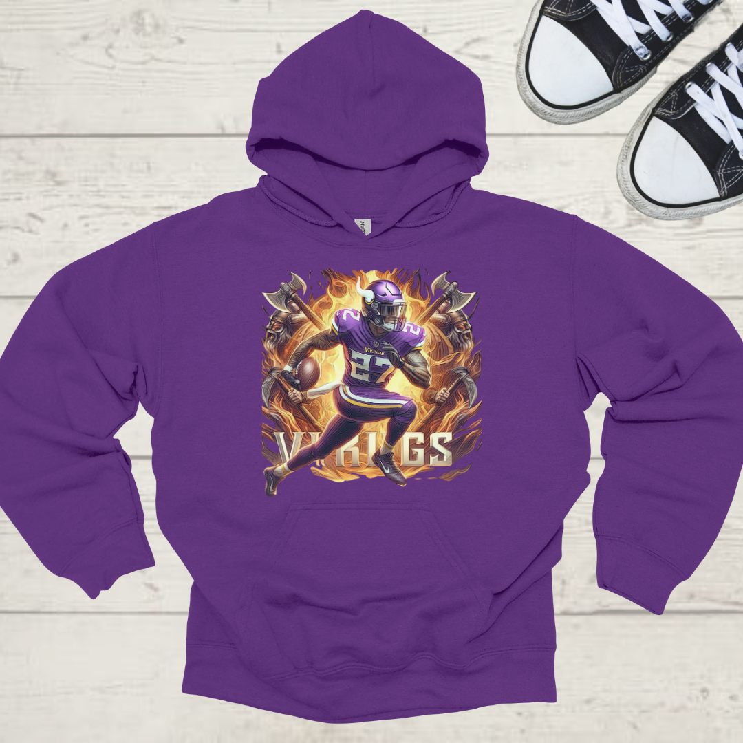Minnesota Vikings Mens American Football Graphic Hoodie