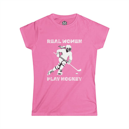 Real Women Play Hockey Womens Hockey Graphic Tee