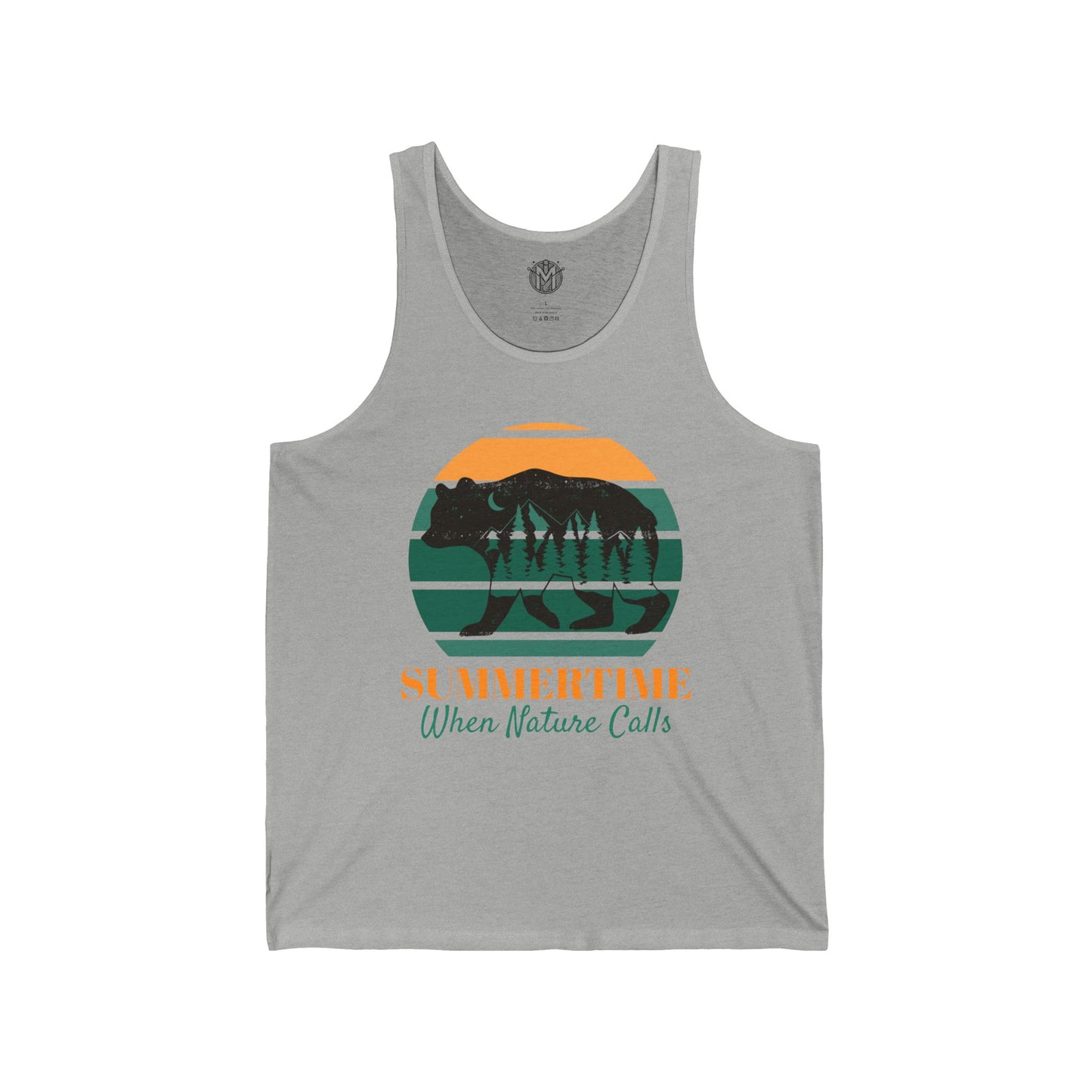 Summertime, When Nature Calls Mens Camping Outdoor Adventure Graphic Tank