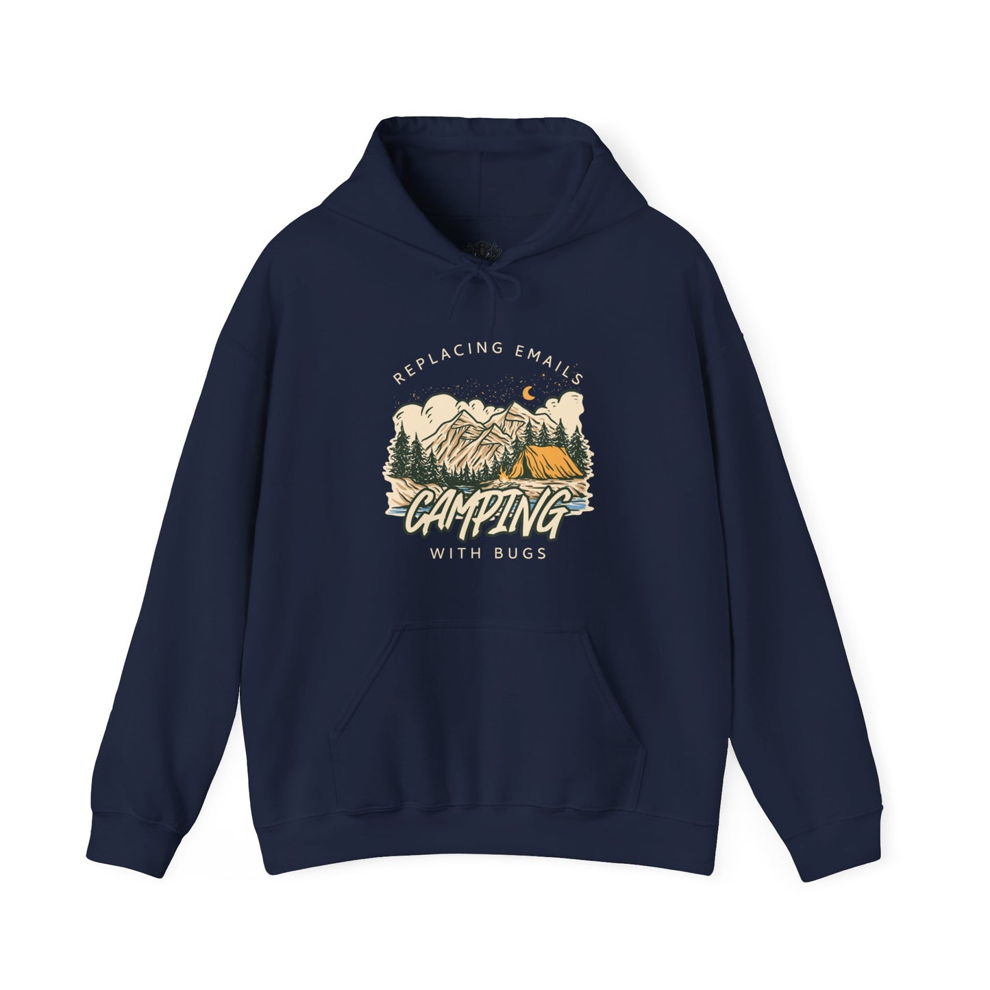 Replacing Emails With Bugs Unisex Camping Outdoor Adventure Graphic Hoodie
