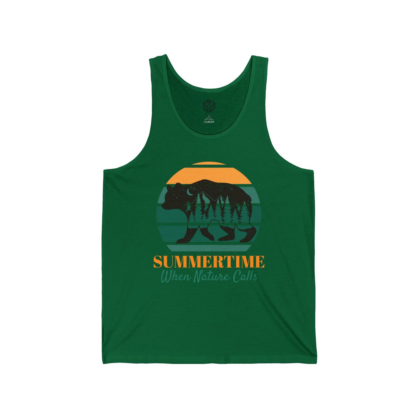 Summertime, When Nature Calls Mens Camping Outdoor Adventure Graphic Tank
