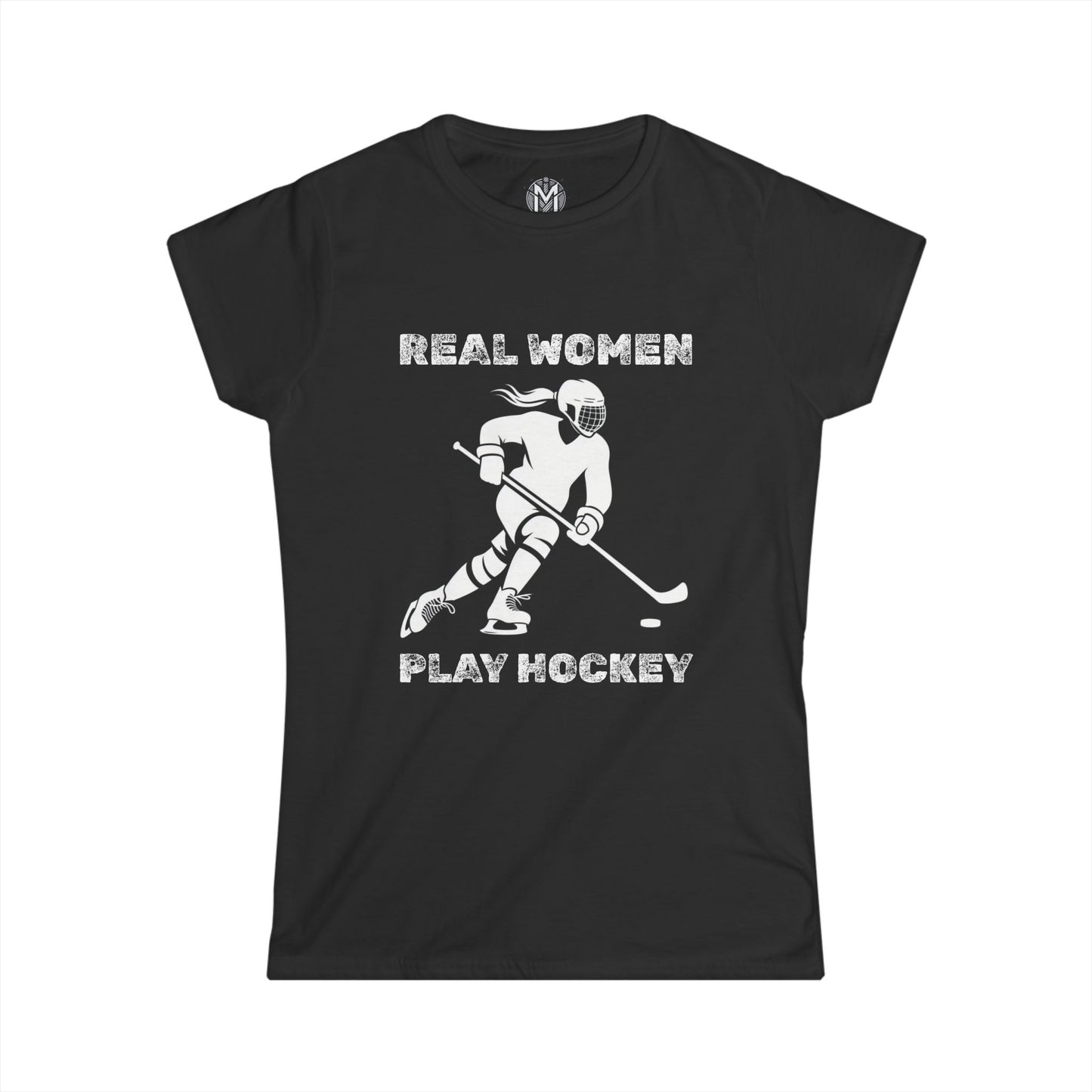 Real Women Play Hockey Womens Hockey Graphic Tee