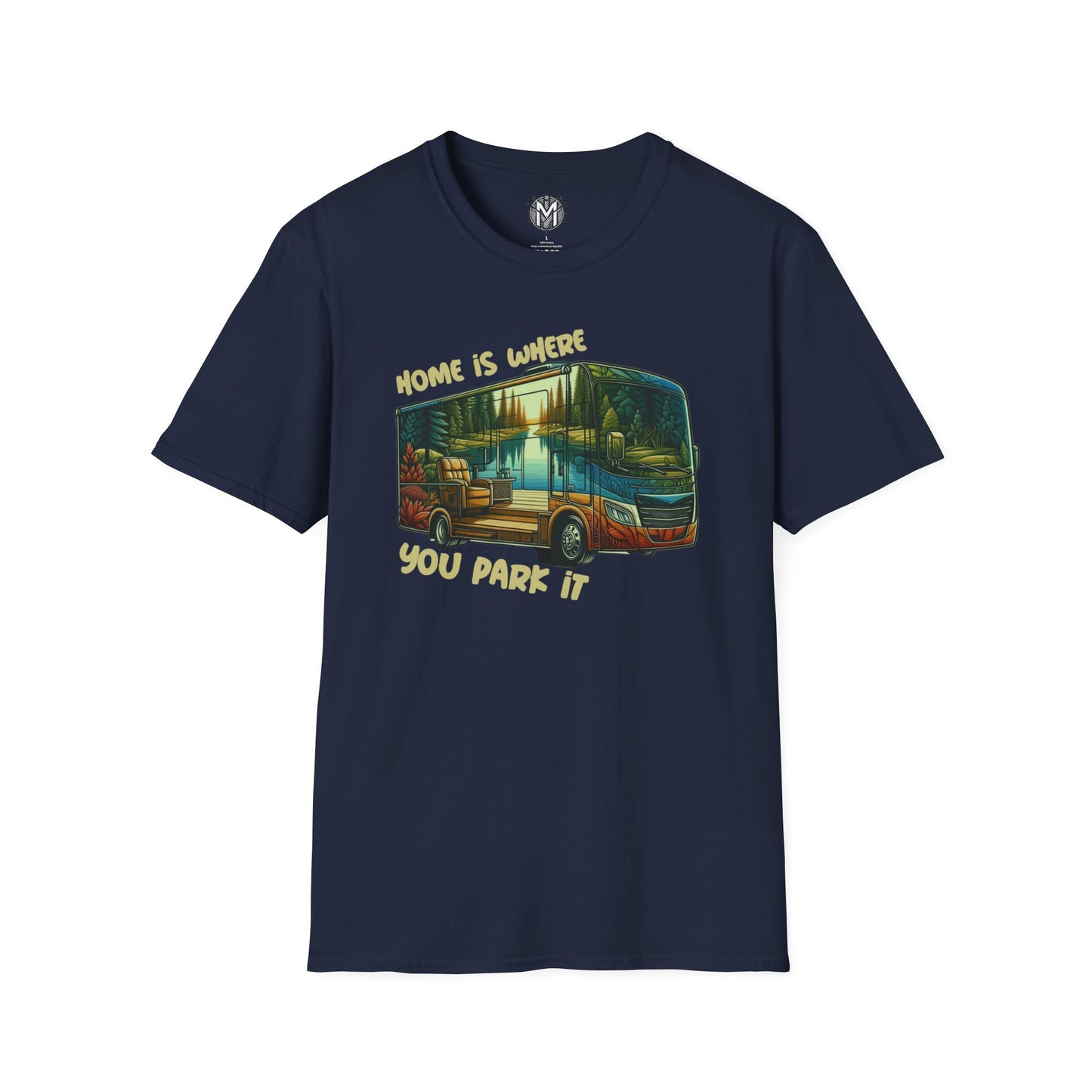 Home Is Where You Park It Mens RV Road Trip Adventure Graphic Tee