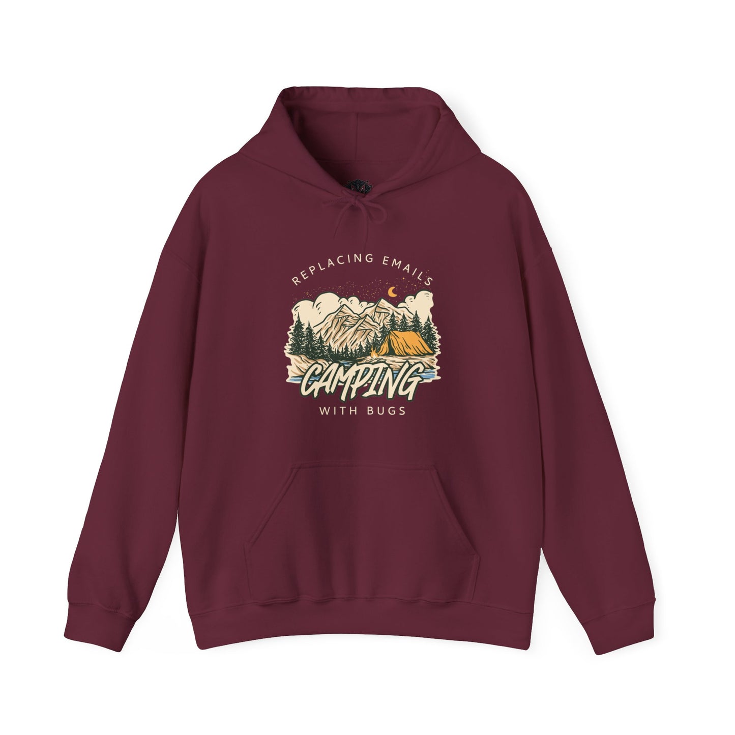Replacing Emails With Bugs Unisex Camping Outdoor Adventure Graphic Hoodie