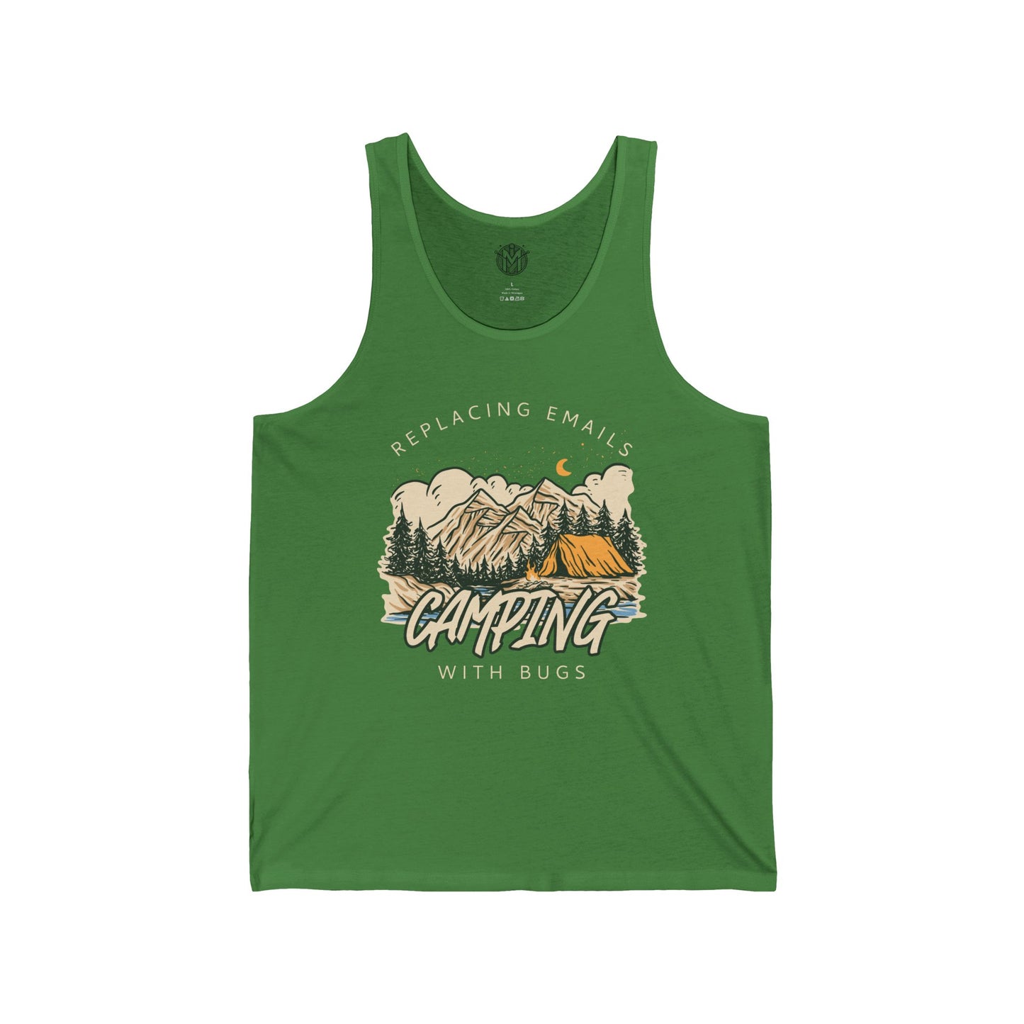 Replacing Emails With Bugs Mens Camping Outdoor Adventure Graphic Tank