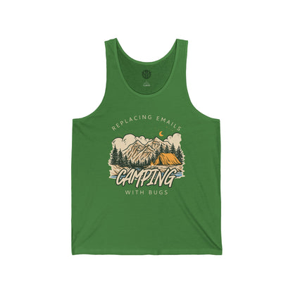 Replacing Emails With Bugs Mens Camping Outdoor Adventure Graphic Tank