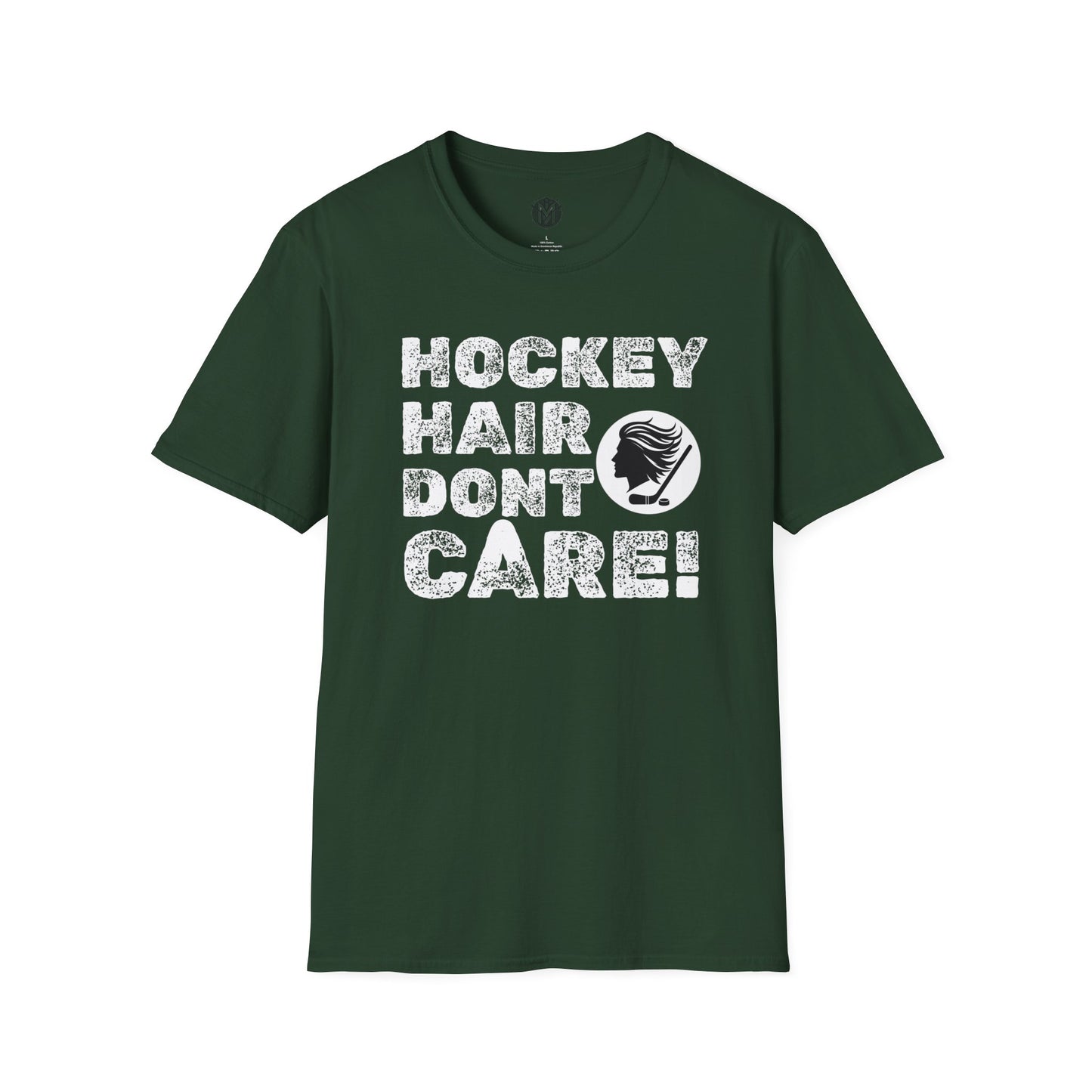 Hockey Hair Don’t Care Mens Hockey Graphic Tee