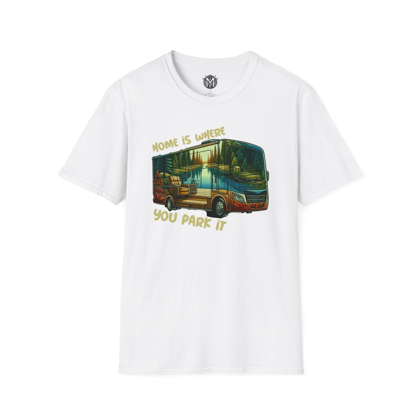 Home Is Where You Park It Mens RV Road Trip Adventure Graphic Tee