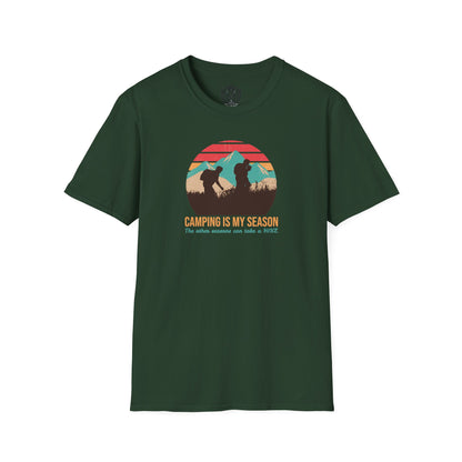 Camping is my Season Mens Camping Outdoor Adventure Graphic Tee