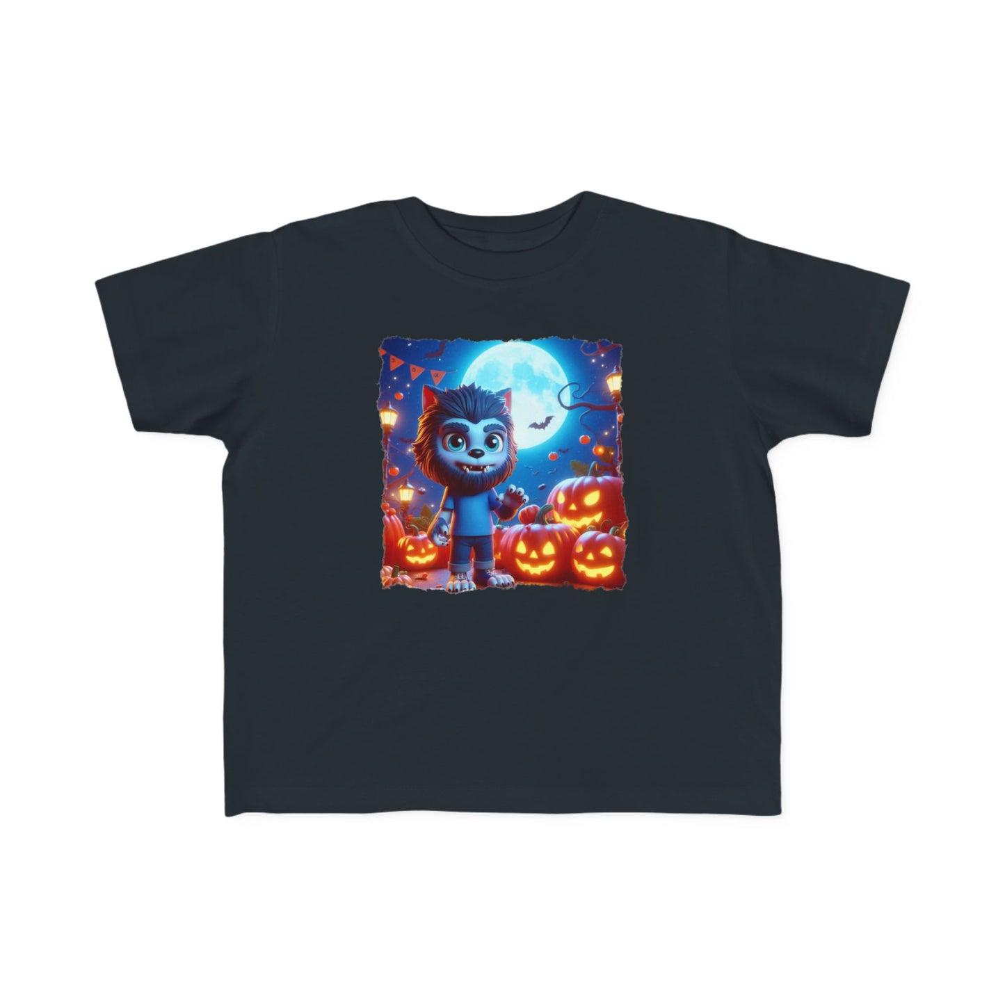 Playful Werewolf Halloween Toddler Graphic Tee