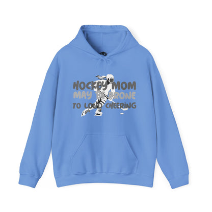 Prone To Loud Cheering Womens Hockey Mom Graphic Hoodie