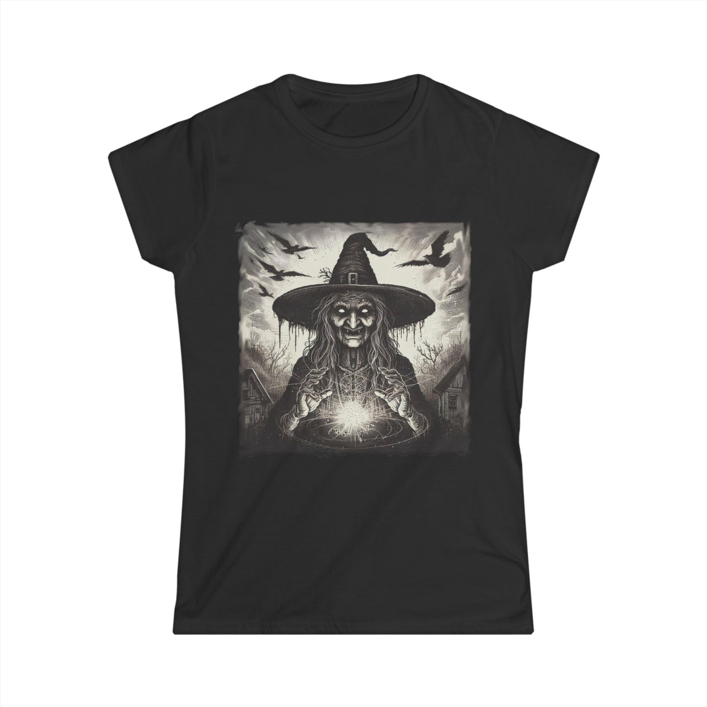 Eerie Witch Halloween Women's Graphic Tee