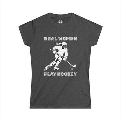 Real Women Play Hockey Womens Hockey Graphic Tee