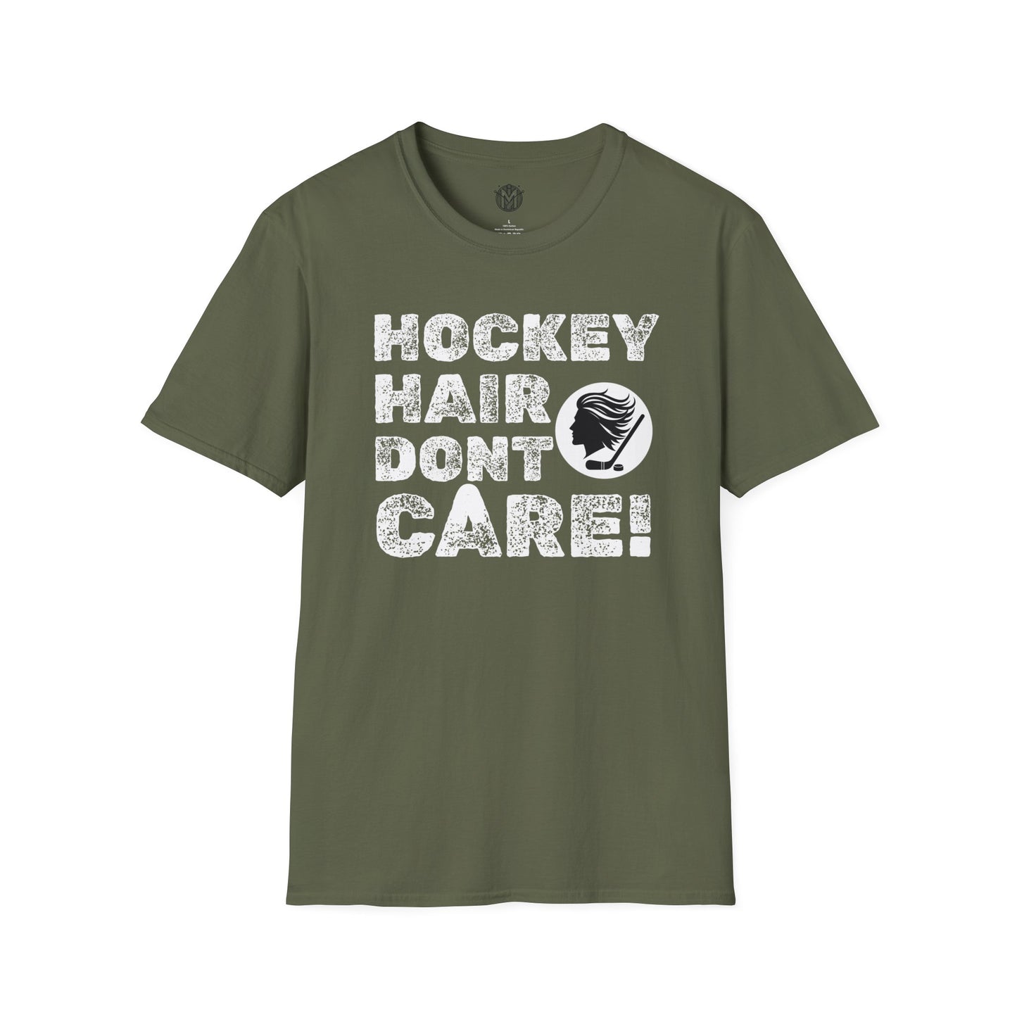 Hockey Hair Don’t Care Mens Hockey Graphic Tee