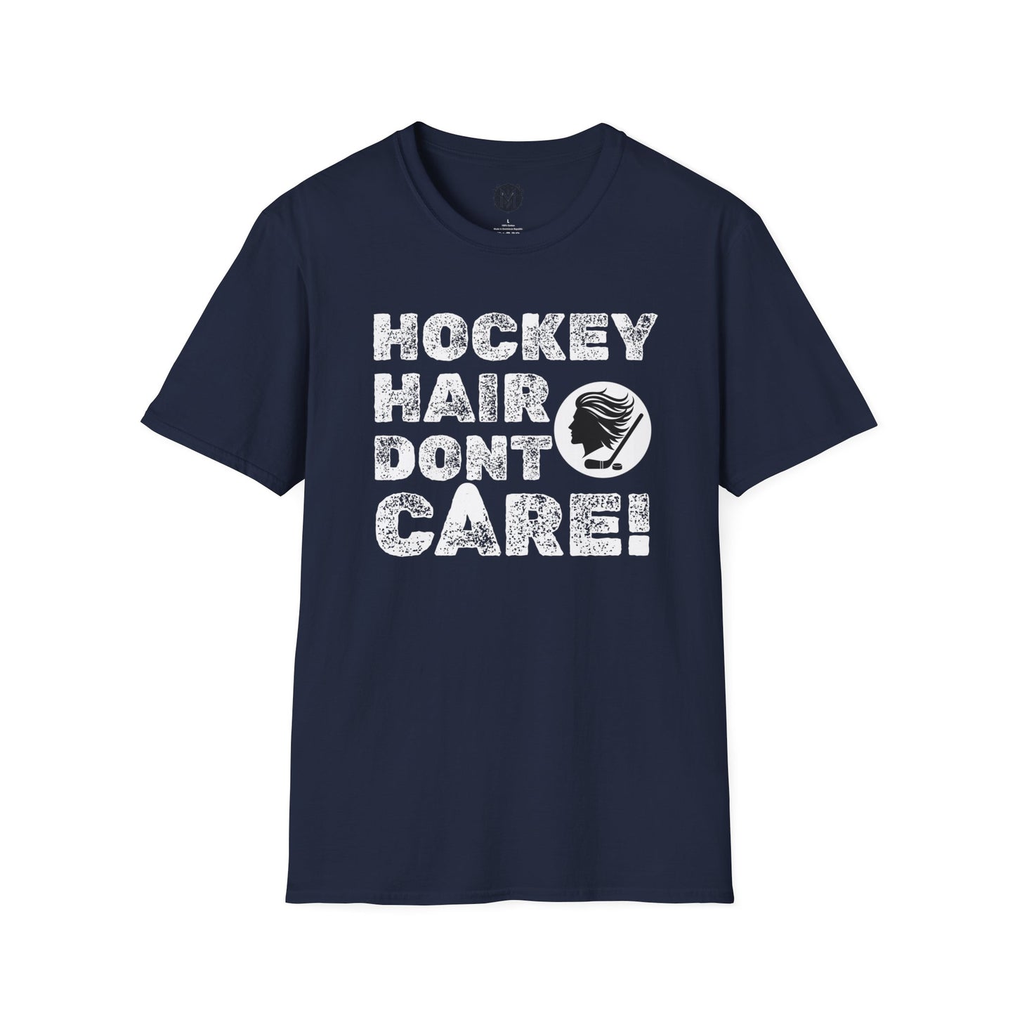 Hockey Hair Don’t Care Mens Hockey Graphic Tee
