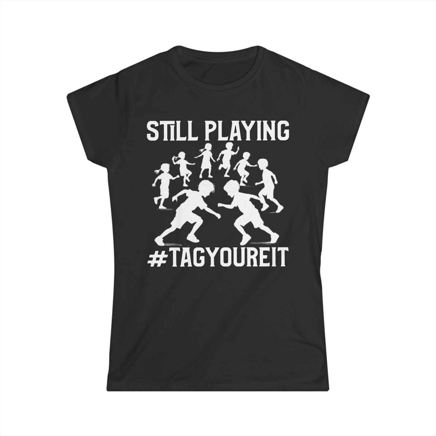 #TagYoureIt Womens Throwback Novelty Graphic Tee