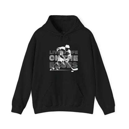 Living Life on the Edges Unisex Hockey Graphic Hoodie