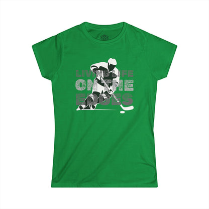 Living Life on the Edges Womens Hockey Graphic Tee