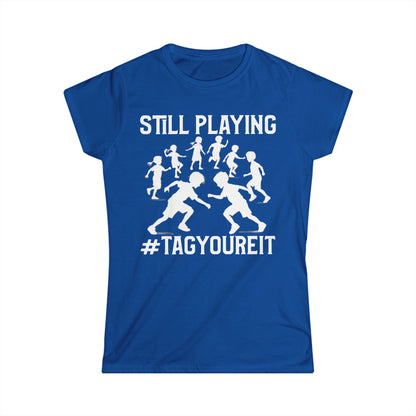 #TagYoureIt Womens Throwback Novelty Graphic Tee
