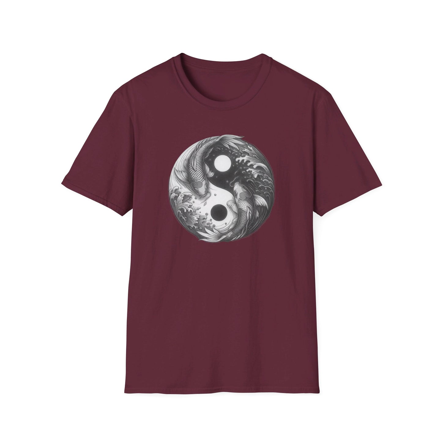 Yin-Yang Koi Carp Shadow Men's Graphic Tee