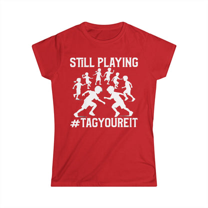 #TagYoureIt Womens Throwback Novelty Graphic Tee