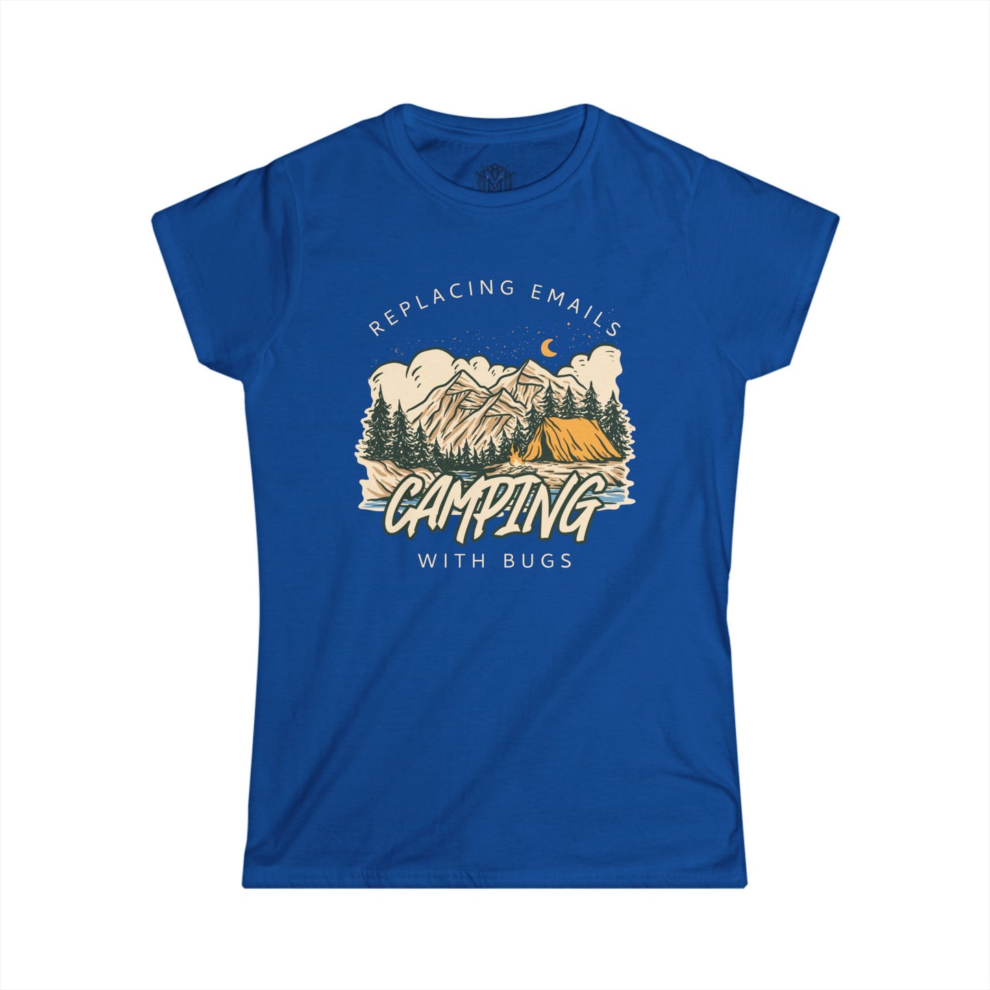 Replacing Emails with Bugs Womens Camping Outdoor Adventure Graphic Tee