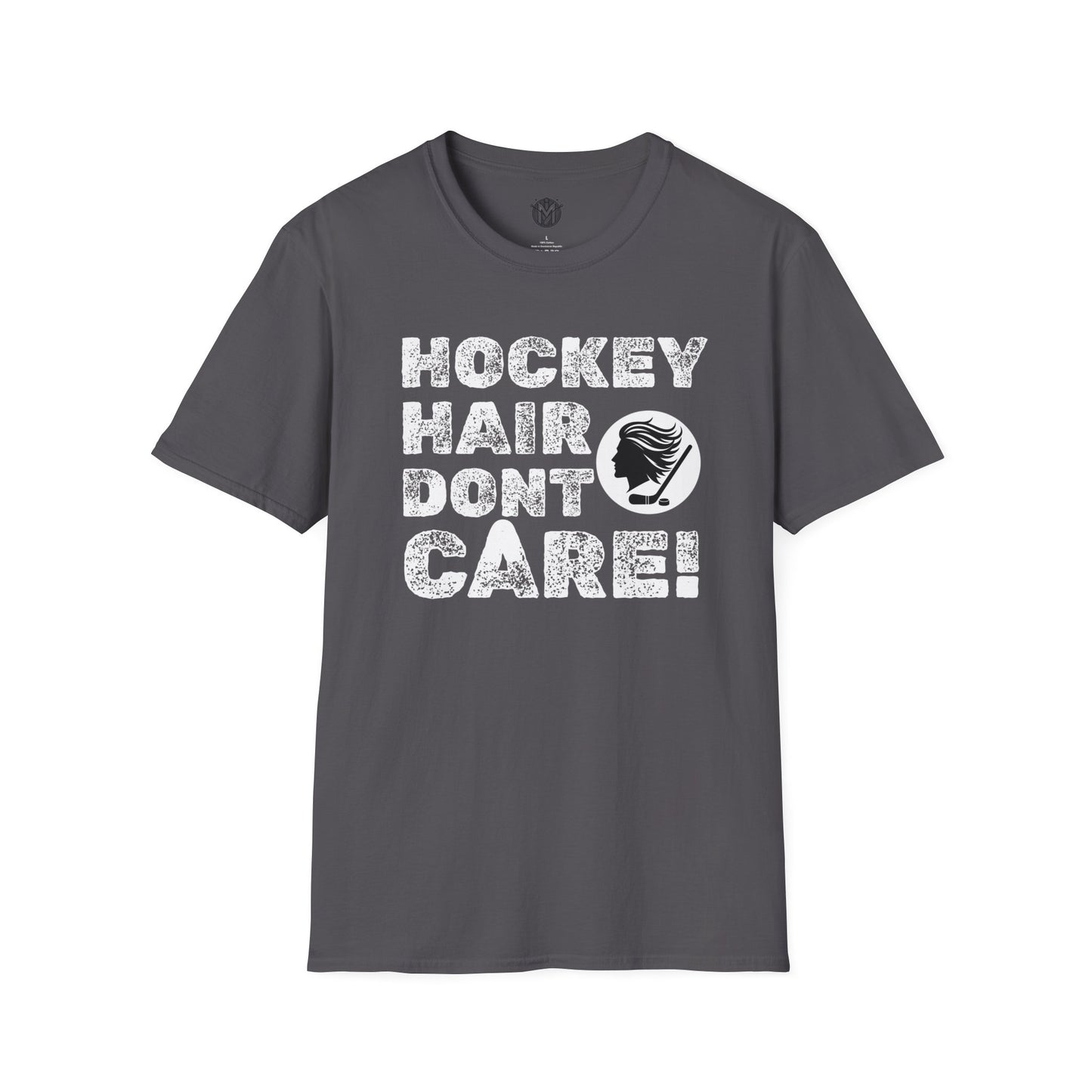 Hockey Hair Don’t Care Mens Hockey Graphic Tee