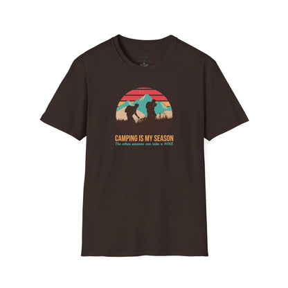 Camping is my Season Mens Camping Outdoor Adventure Graphic Tee