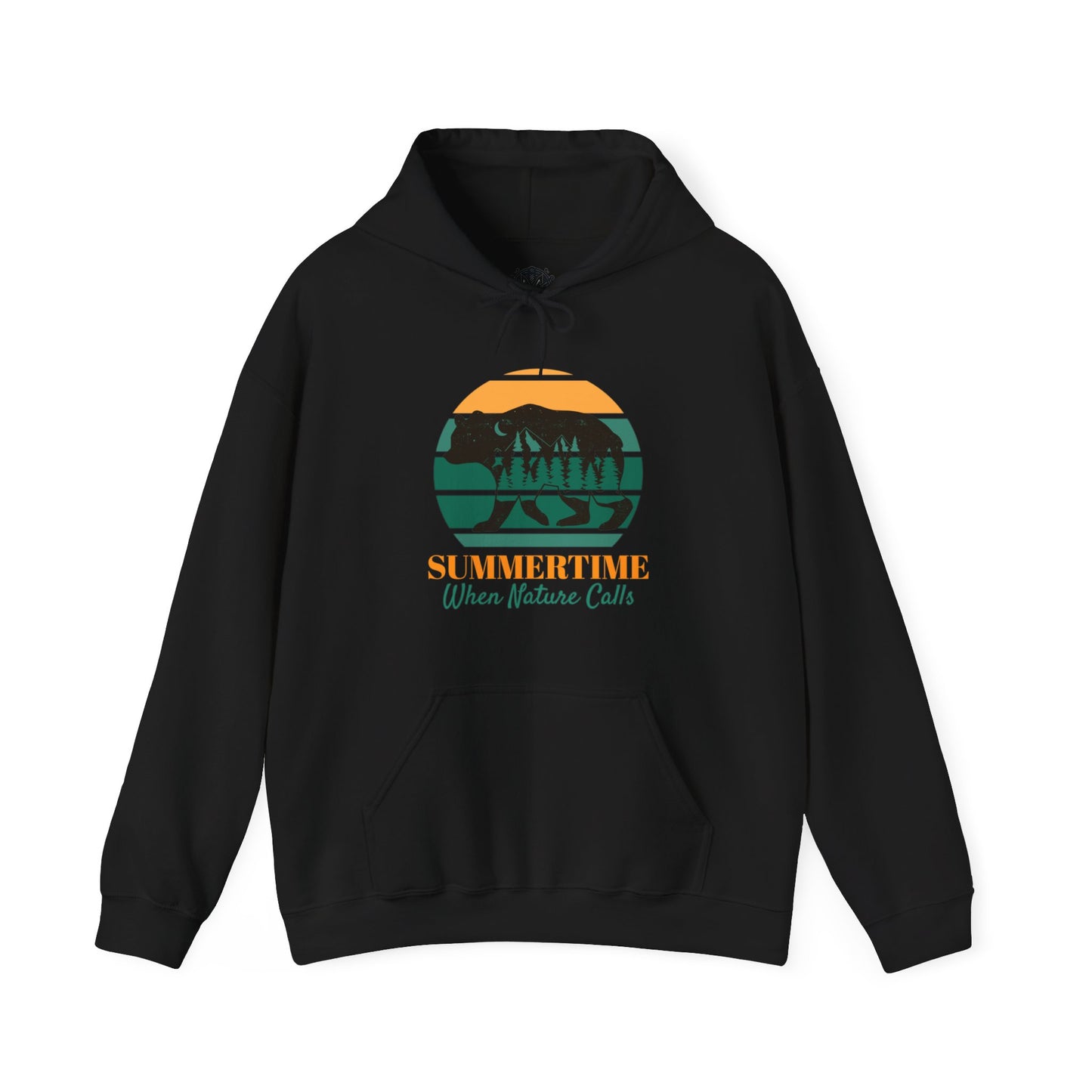 Summertime, When Nature Calls Unisex Camping Outdoor Adventure Graphic Hoodie